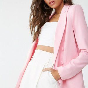 Notched Double-Breasted Blazer